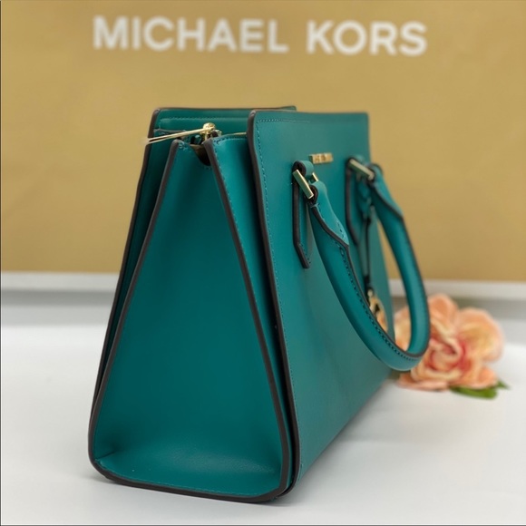 MICHAEL KORS HOPE MEDIUM MESSENGER AQUA - Picture 5 of 16